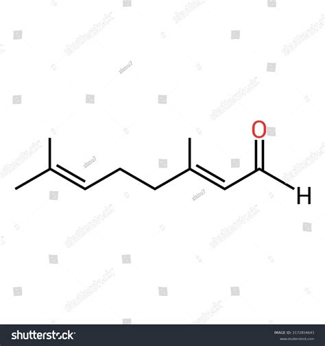 Chemical Structure Citral C10h16o Stock Vector (Royalty Free ...