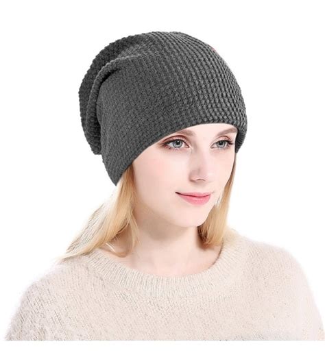 Winter Warm Beanie Hat Knit Hats Slouchy Beanie Cap With Fleecy Lining