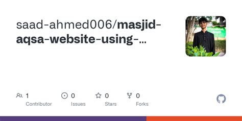 Github Saad Ahmed Masjid Aqsa Website Using Html And Pure Css