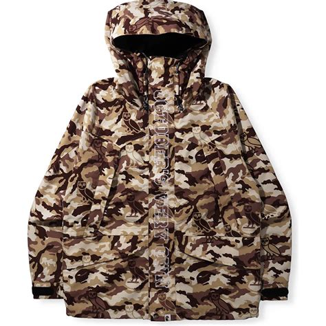 Bape X Ovo Woodland Camo Snowboard Jacket Mens