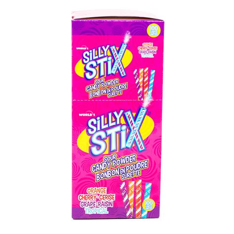 Silly Stix Sour Powder Straws 100ct 186g Candy Funhouse Candy Funhouse Ca