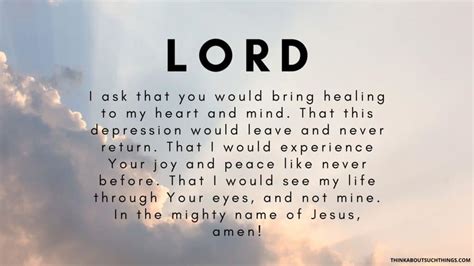 7 Breakthrough Prayers For Depression | Think About Such Things