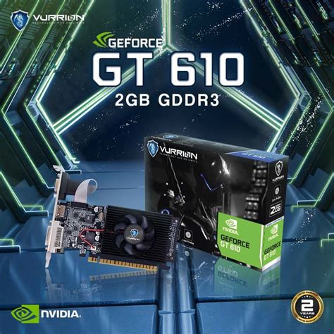 Jual VGA Geforce Nvidia GT 610 2GB GDDR3 64Bit Vurrion LP Low