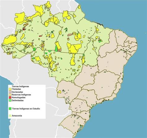 Mapa Das Terras Indígenas Territorio Indígena Y Gobernanza