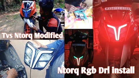 How To Install Rgb Multi Color Drl Light In Tvs Ntorq Ntroq Modified