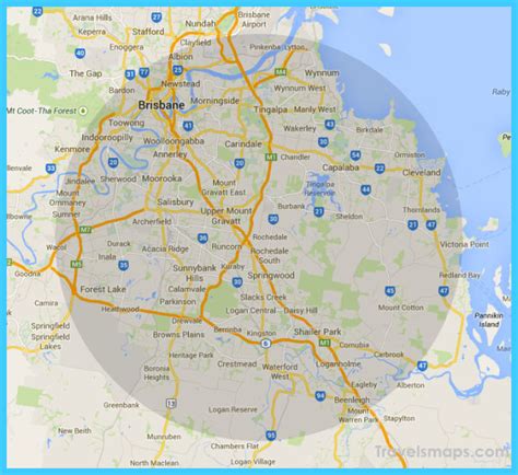 Map of Brisbane - TravelsMaps.Com