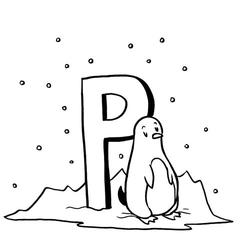 Pinguim Letra P Para Colorir Imprimir E Desenhar Colorir Me