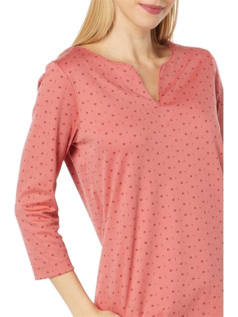 Three Dots 3 4 Sleeve Scoop Neck Free Shipping