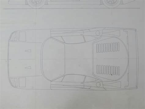 FERRARI F40 FACTORY BLUEPRINT FRAMED