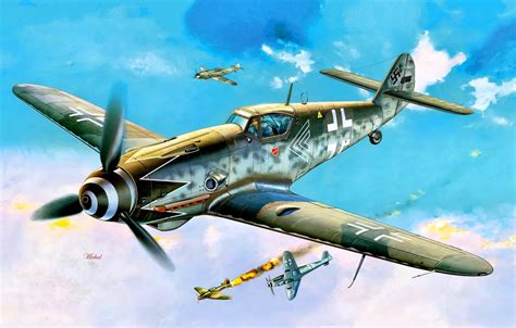 Wallpaper Messerschmitt, Bf-109, WWII, Bf.109G-10, JG52, Erich "Bubi" Hartmann images for ...