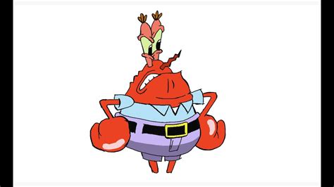 How To Draw Angry Mr Krabs From Spongebob Youtube