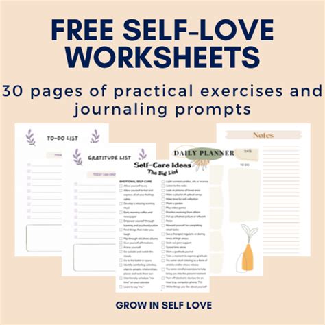 Printable Self Love Worksheetspdf