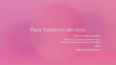 Trastornos Del Ritmo Cardiaco Melissa Paredes UDocz