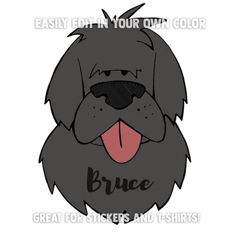 Newfoundland Newfie Dog Svg And Png Etsy