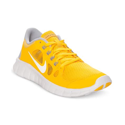 Nike Girls Free Run 5 Laf Running Sneakers In Yellow Lyst