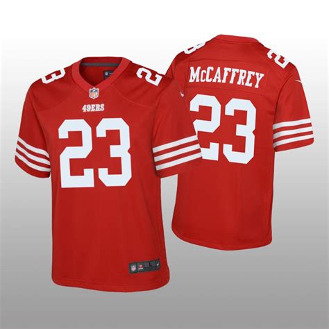 San Francisco 49ers Christian McCaffrey Scarlet Jersey Game – Youth ...