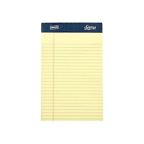 Signa Notepads 5 X 8 Narrow Yellow 50 Sheetspad 12 Padspack