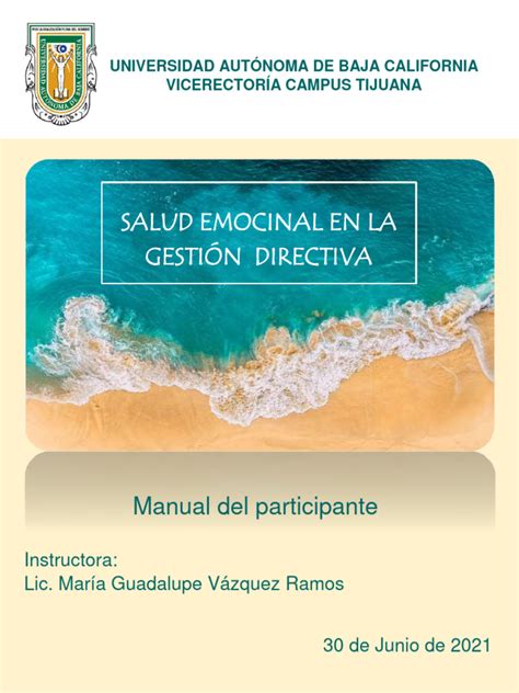 Cuadernillo Salud Emocional En La Gestión Directiva Pdf Las