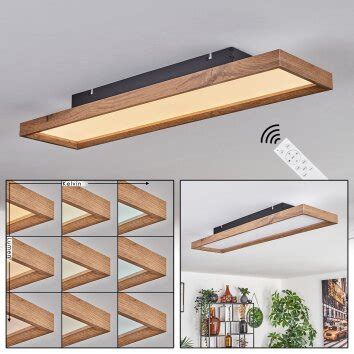 Salmi Deckenpanel Led Holzoptik Schwarz Wei H Lampe Shop At