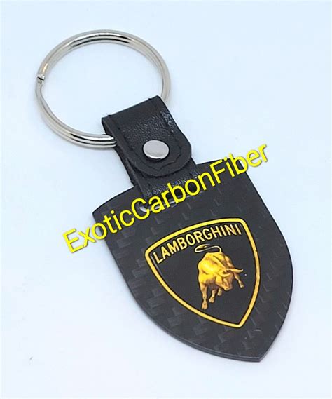 Lamborghini Crest Carbon Fiber Key Fob Shield Design 2x2 Gloss For