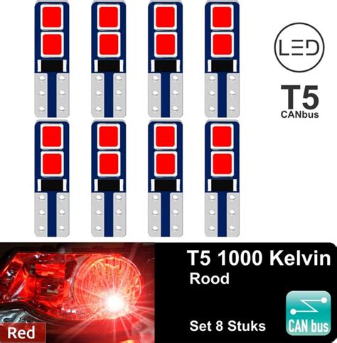 X T Canbus Led Lamp Set Stuks Rood Lm V Smd