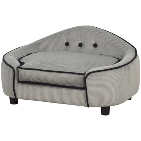 Pawhut Haustiersofa Hundebett Hundematte Hundesofa Naturholz Pl Sch