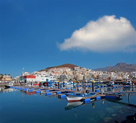 Los Cristianos - a popular seaside tourist resort in Tenerife South