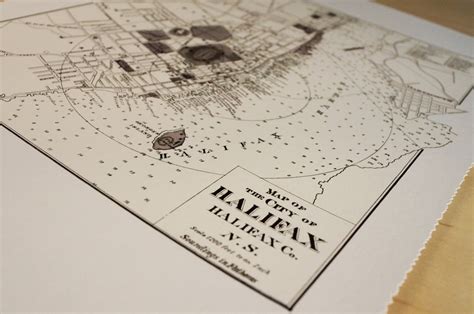 Old Map of Halifax Antique Map Print on Eco Bamboo Paper - Etsy