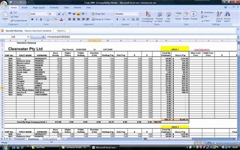 Payroll system excel template - lenaglo