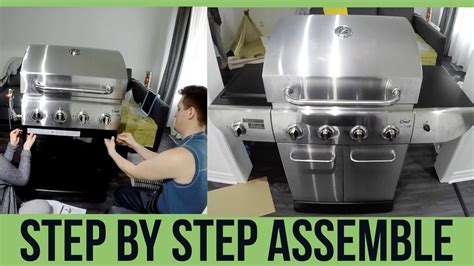 How To Assemble Master Chef Elite 4 Burner Natural Gas Barbecue Step