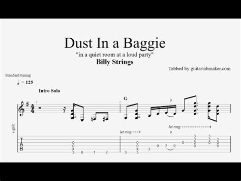 Billy Strings - Dust in a Baggie TAB (intro) acoustic guitar solo tabs ...