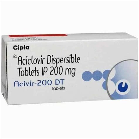 Acivir Dt 200mg 500 Tab Aciclovir Dispersible At Rs 75 Stripe Nagpur