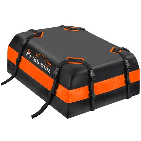 FIVKLEMNZ Car Rooftop Cargo Carrier 15 Cubic, Waterproof Roof Bag Top ...