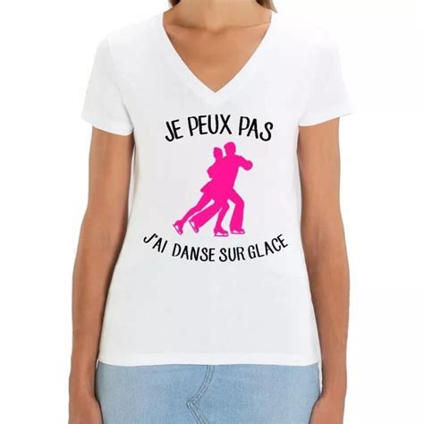 T Shirt Premium Manche Courte Femme Blanc Je Peux Pas J Ai