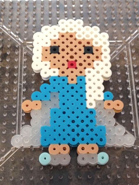 Frozen Elsa Perler Beads By Kr Perler Beads Perler Elsa Frozen