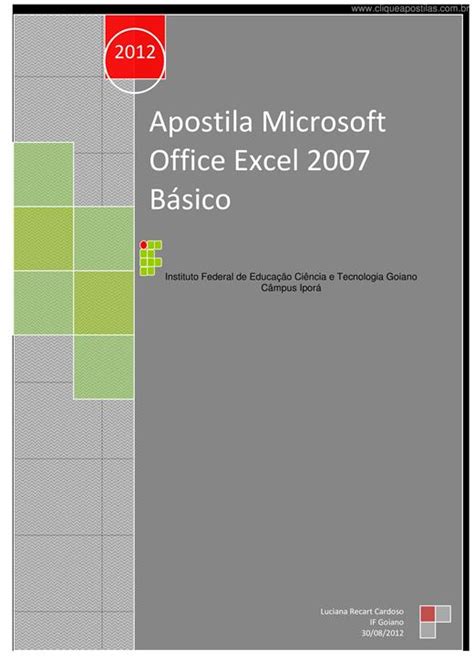 Clique Apostilas Apostilas Sobre Tabelas Din Micas No Excel