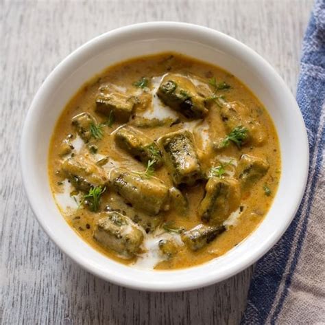 Dahi Bhindi Recipe Okra Yogurt Gravy