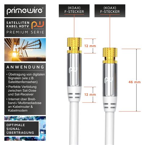 Primewire SAT Kabel Koax F Stecker Premium Kaufland De