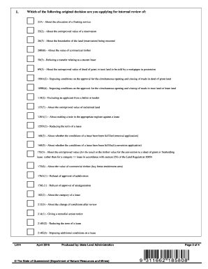 Fillable Online Part B La Bapplicationb For Internal Review Of An