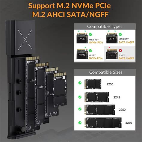 IDsonix M 2 NGFF NVME SSD SATA To USB3 2 TypeC Enclosure Case Converter