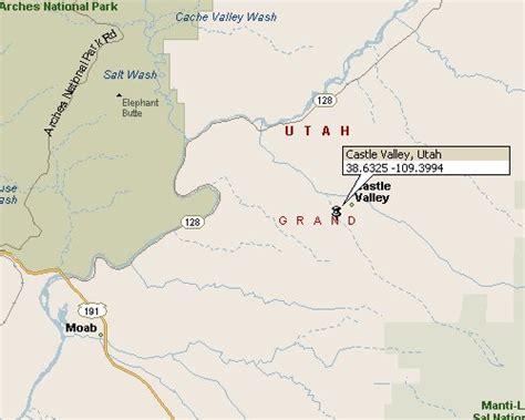 Castle Valley, Utah Map 1