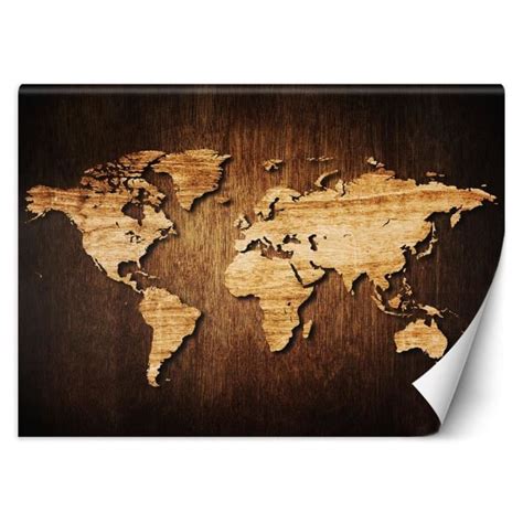 Papier Peint Entoilage G M Motif Carte Du Monde X Cm