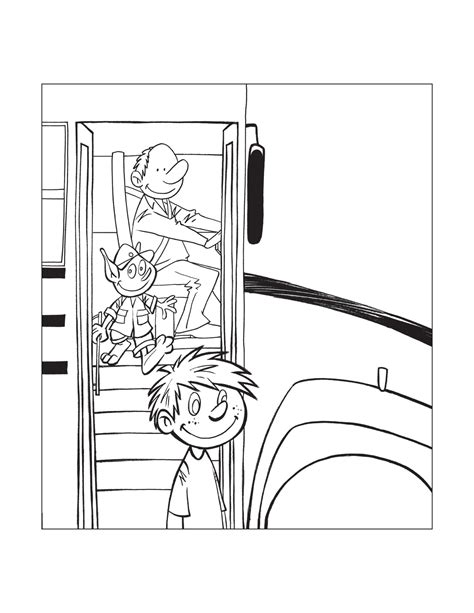 Dessin Colorier De Sam Et Bloup S Curit En Autobus Scolaire