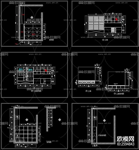 全屋定制榻榻米cad图库 免费3dmax模型库 欧模网