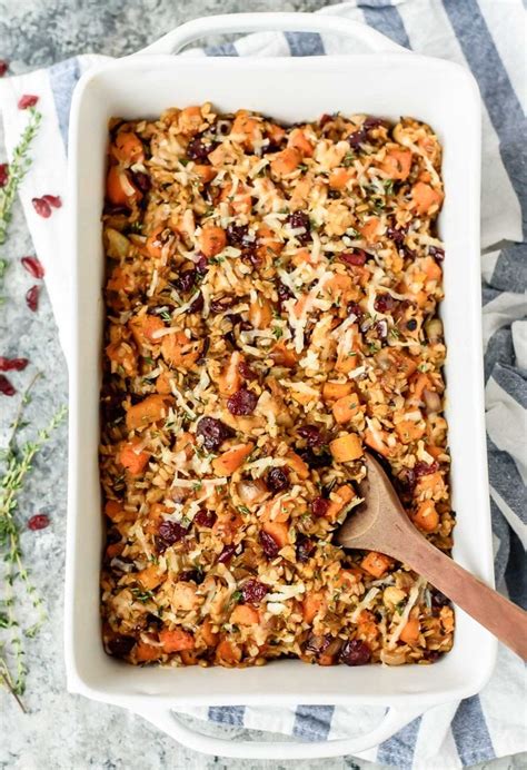 Chicken And Wild Rice Casserole With Butternut Squash And Cranberries Healthy Chicken