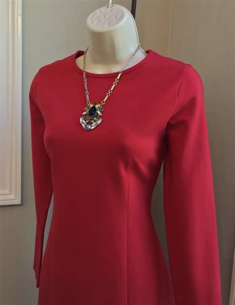 J Crew K3469 Long Sleeve Red Heavy Weight Ponte Sheath Dress Womens 6