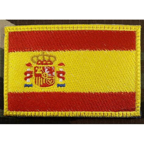 PARCHE BANDERA DE ESPAÑA COLOR CON VELCRO 80X50MM