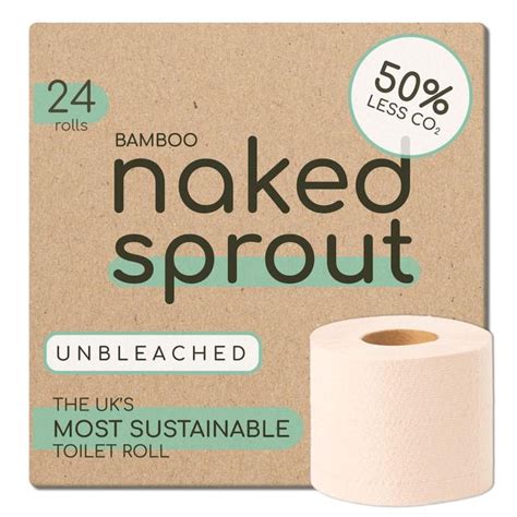 Naked Sprout Extra Long Unbleached Bamboo Toilet Roll Ocado