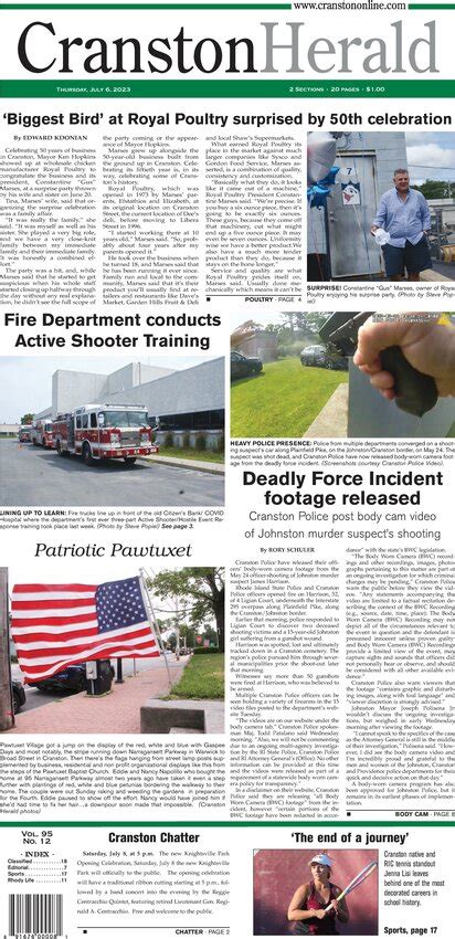 July Cranston Herald E Edition Cranston Herald