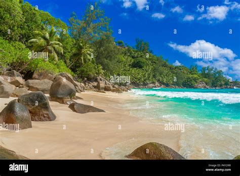 Anse Intendance Beautiful beach on island Mahé in Seychelles Stock